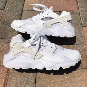 Nike Air Huarache Running Sneaker White/ Platinum